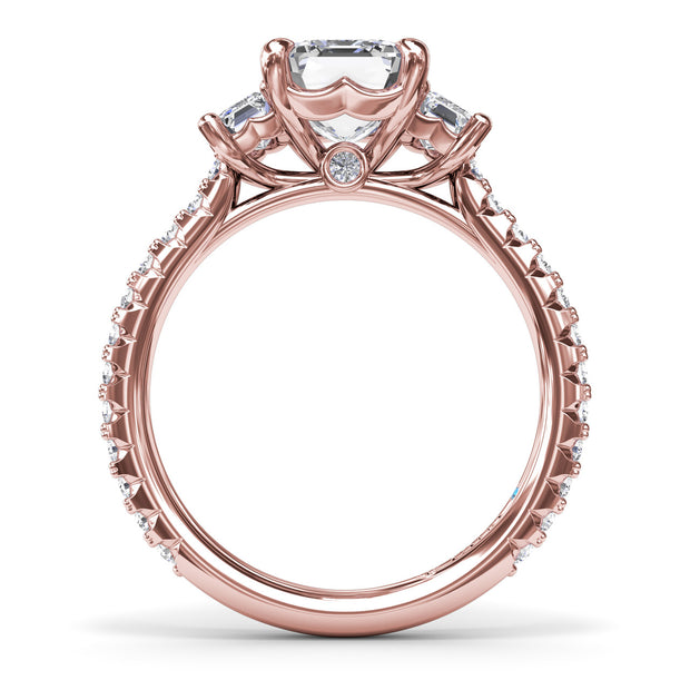 Three Stone Beauty Diamond Engagement Ring