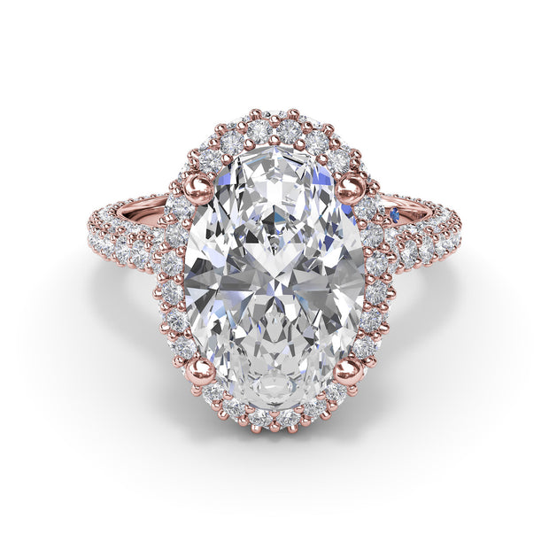 Opulent Halo Diamond Engagement Ring