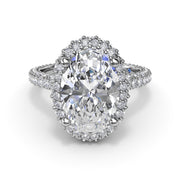 Opulent Halo Diamond Engagement Ring