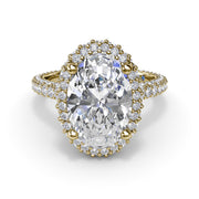 Opulent Halo Diamond Engagement Ring