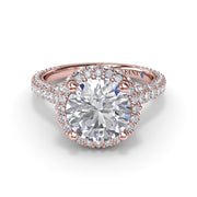 Diamonds Galore Halo Engagement Ring