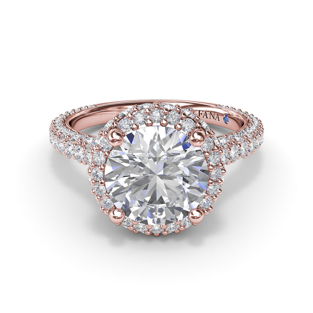 Diamonds Galore Halo Engagement Ring