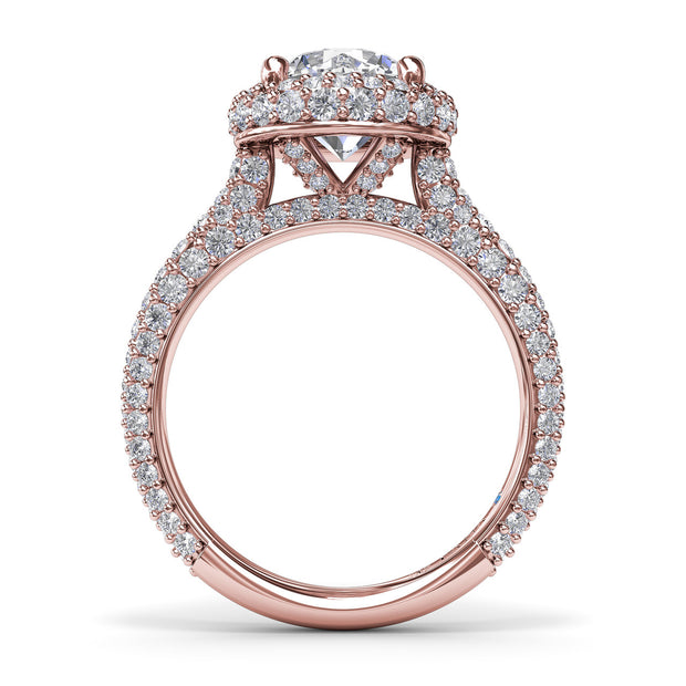 Diamonds Galore Halo Engagement Ring