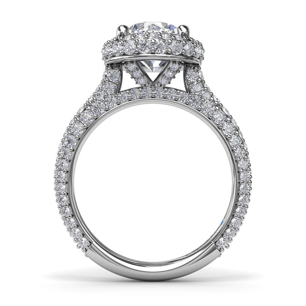 Diamonds Galore Halo Engagement Ring