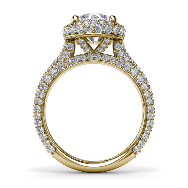 Diamonds Galore Halo Engagement Ring