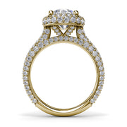 Diamonds Galore Halo Engagement Ring