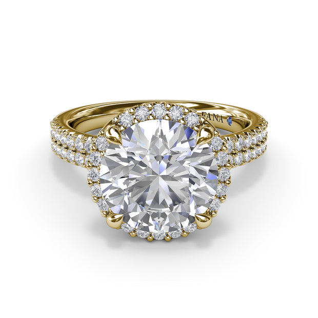 Diamond Halo Engagement Ring