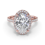 Majestic Halo Diamond Engagement Ring