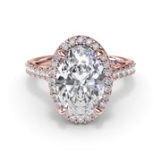 Majestic Halo Diamond Engagement Ring