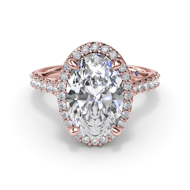 Majestic Halo Diamond Engagement Ring
