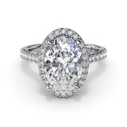 Majestic Halo Diamond Engagement Ring