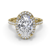 Majestic Halo Diamond Engagement Ring