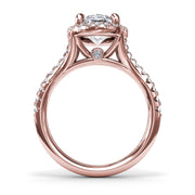 Majestic Halo Diamond Engagement Ring