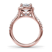 Majestic Halo Diamond Engagement Ring