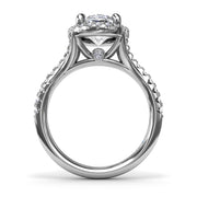 Majestic Halo Diamond Engagement Ring