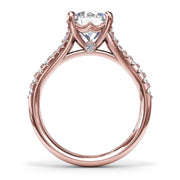 Diamond Split Shank Engagement Ring