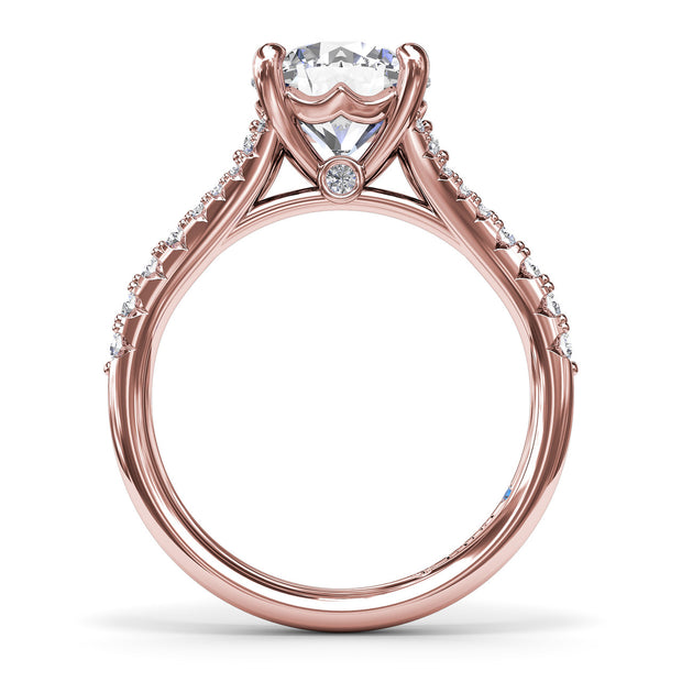 Diamond Split Shank Engagement Ring