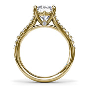 Diamond Split Shank Engagement Ring