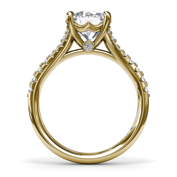 Diamond Split Shank Engagement Ring