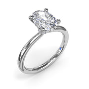 Hidden Halo Engagement Ring
