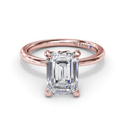 Hidden Halo Diamond Engagement Ring