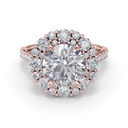 Floral Cluster Diamond Engagement Ring