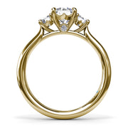 Petite Three-Stone Diamond Engagement Ring