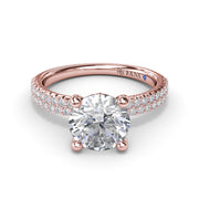 Pavé Diamond Engagement Ring