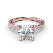 Pavé Diamond Engagement Ring