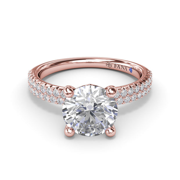 Pavé Diamond Engagement Ring