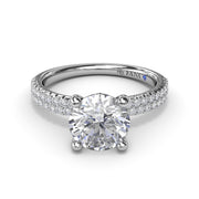 Pavé Diamond Engagement Ring