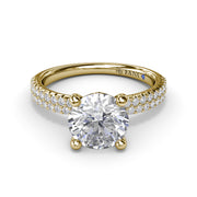 Pavé Diamond Engagement Ring