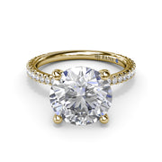 Hidden Halo Diamond Engagement Ring