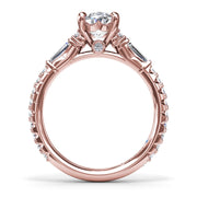 Modern Twist Three Stone Engagement Ring