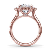 Floral Diamond Engagement Ring