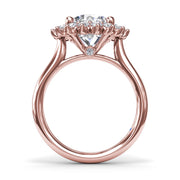 Floral Diamond Engagement Ring