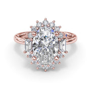Modern Edge Diamond Engagement Ring