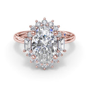 Modern Edge Diamond Engagement Ring