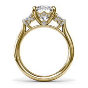 Double Baguette Diamond Engagement Ring