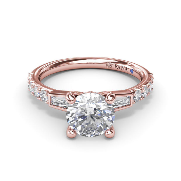 Tapered Baguette Diamond Engagement Ring
