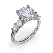 Double Side Stone Engagement Ring