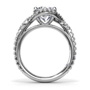 Round Love Knot Diamond Engagement Ring