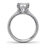 Tapered Pavé Diamond Engagement Ring