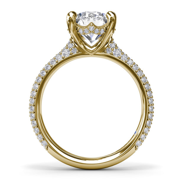 Tapered Pavé Diamond Engagement Ring