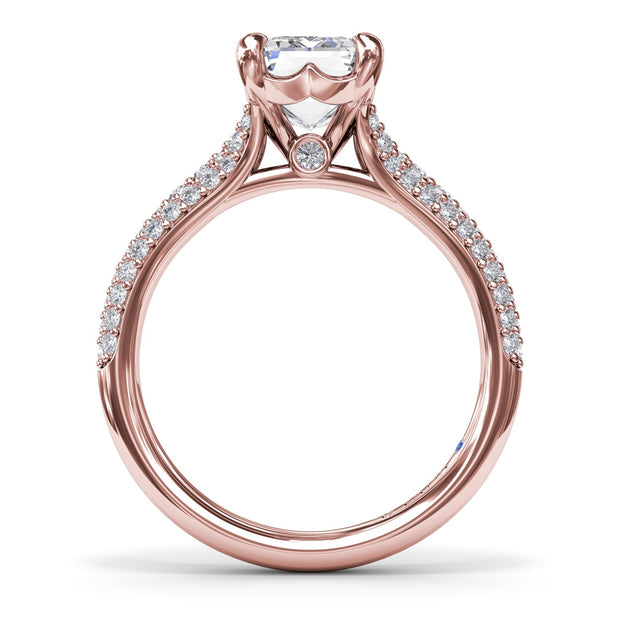 Split Shank Tapered Pavé Engagement Ring