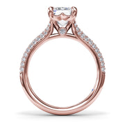 Split Shank Tapered Pavé Engagement Ring