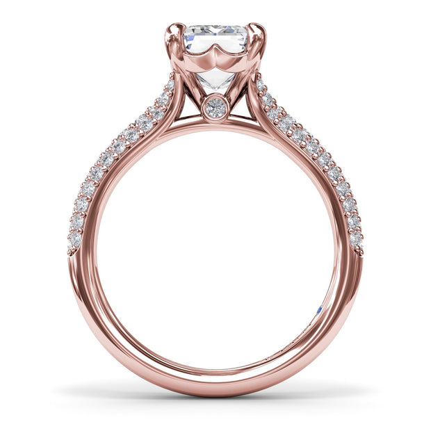 Split Shank Tapered Pavé Engagement Ring