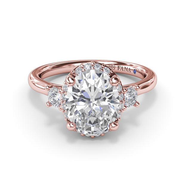 Diamond Halo Engagement Ring