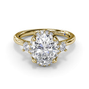 Diamond Halo Engagement Ring