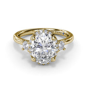 Diamond Halo Engagement Ring